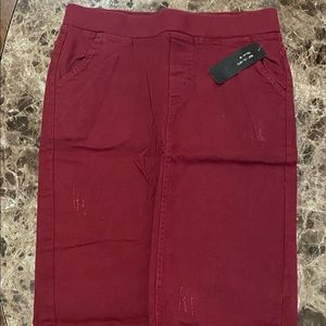 Burgundy and Green Medium Pencil Skirt!